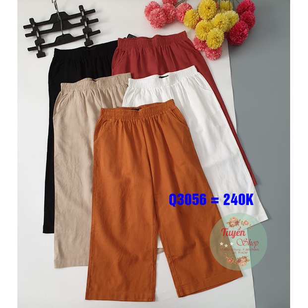 Quần lửng ống suông lưng thun