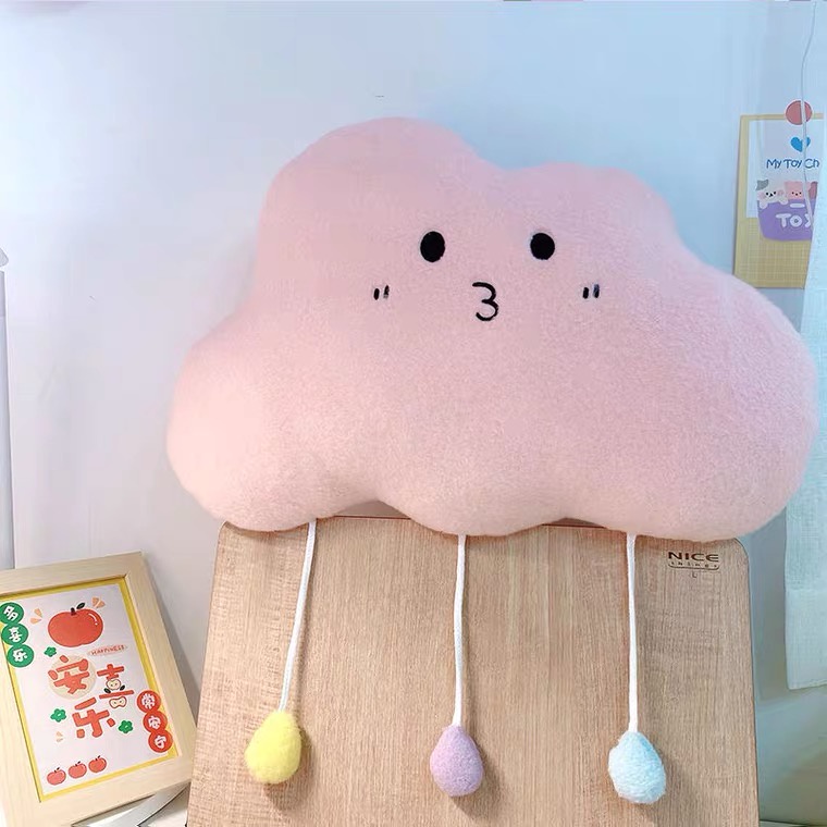☁☁Đám mây đầy màu sắc đáng yêu Plushie Gối Mềm mại Trang trí dễ thương Bầu trời Đám mây Đệm Búp bê Nhồi bông