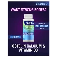 Canxi cho bà bầu và mẹ sau sinh, cho con bú kèm Vitamin D3 OSTELIN Calcium Úc 130 viên