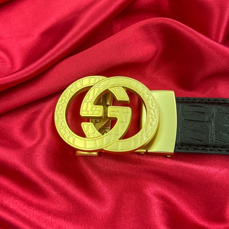 Thắt lưng nam - Dây nịt nam vân da cá sấu mặt khóa tự động, kim loại nguyên khối trẻ trung lịch lãm TL11