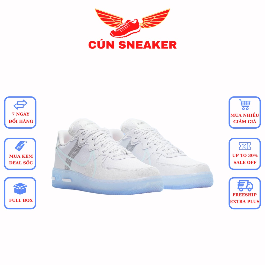 Giày 𝗔𝗙𝟭 trắng nam nữ đế ice 🌸 Giày thể thao nam nữ 𝗔𝗙𝟭 React đế phản quang cao cấp Full Box