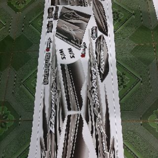 Tem rời elegant dán xe đen bạc