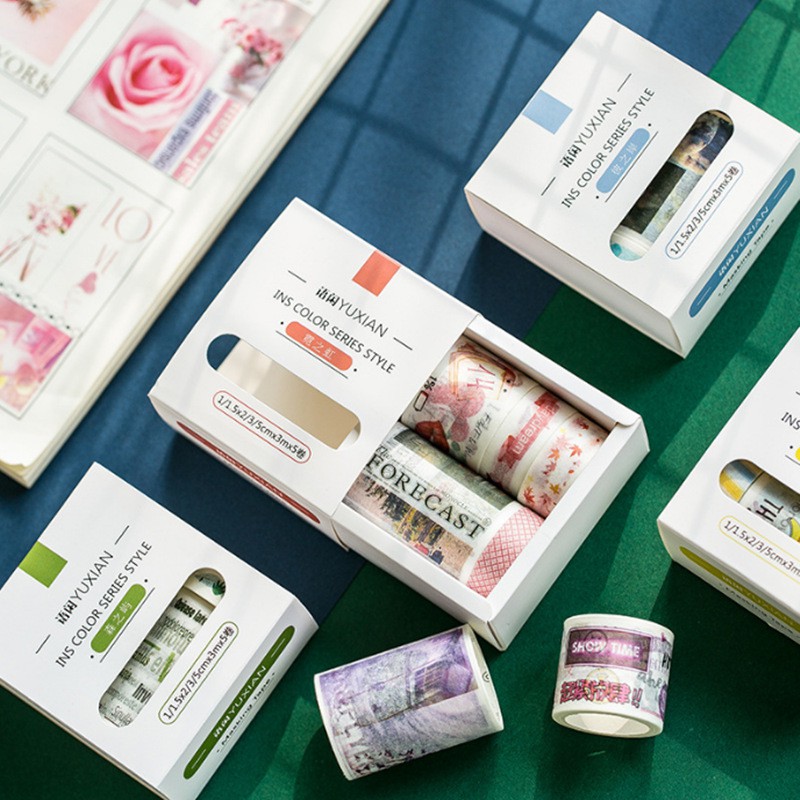 Set băng dính washi tape photography WST223