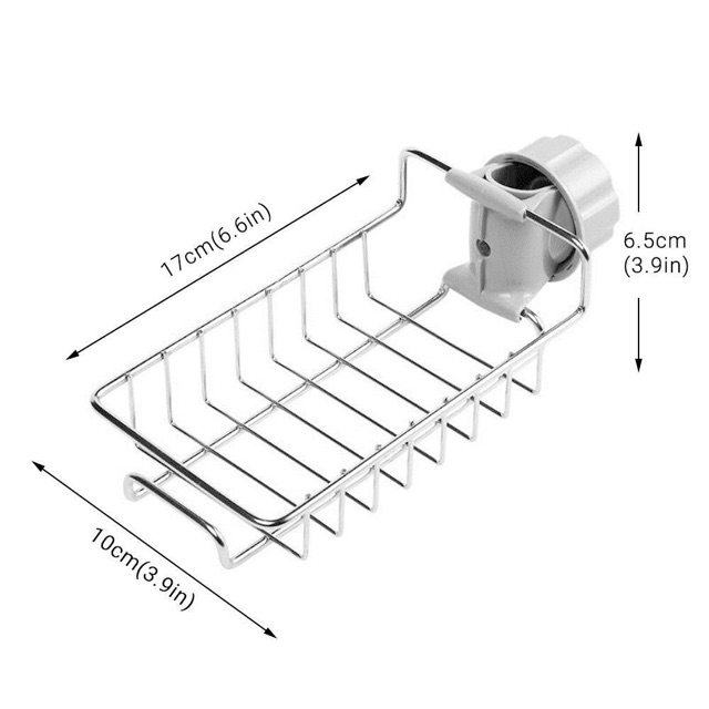 Giỏ inox Gắn Vòi Rửa Để Giẻ Rửa Bát
