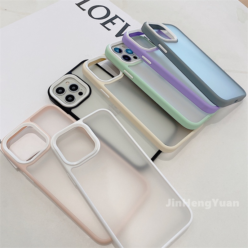 Ốp Điện Thoại TPU Màu Tương Phản Cho Iphone 13 12 11 X XS XR PRO MAX 7 8 Plus