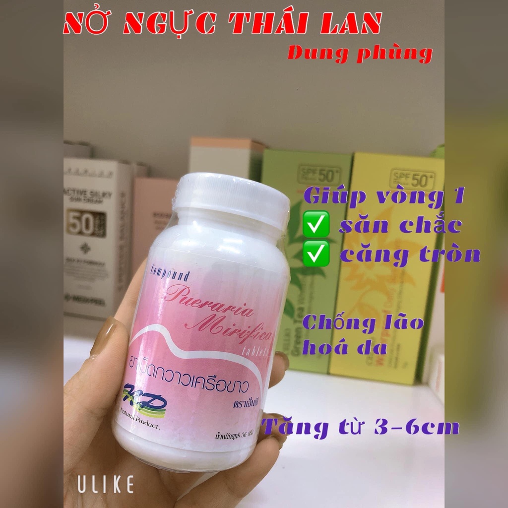 VIÊN UỐNG NỞ NGỰC THÁI LAN PUERARIA MIRIFICA