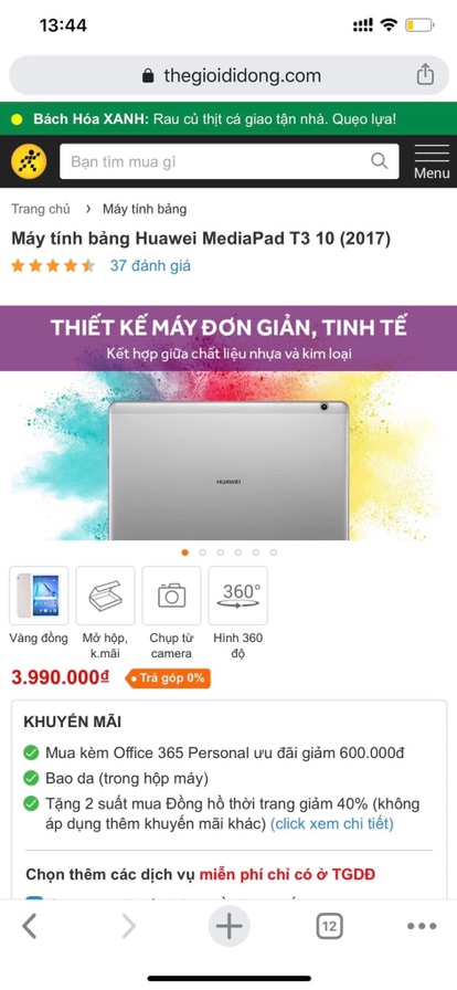 Máy tính bảng Huawei Mediapad T3 10.0 - Chính Hãng - mới 100% | BigBuy360 - bigbuy360.vn