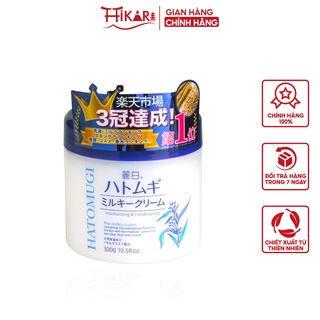 Kem dưỡng body ý dĩ làm sáng da HATOMUGI Moisturizing Conditioning The Milky Cream 300g