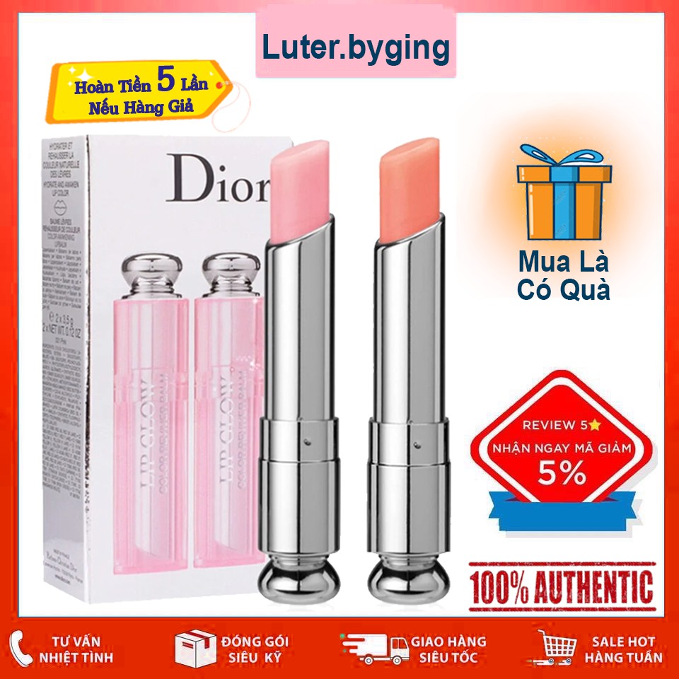 [Hàng Chuẩn Auth 100%] Son Môi Dior Addict Lip Glow 001 Pink 004 Fullsize Fullbox