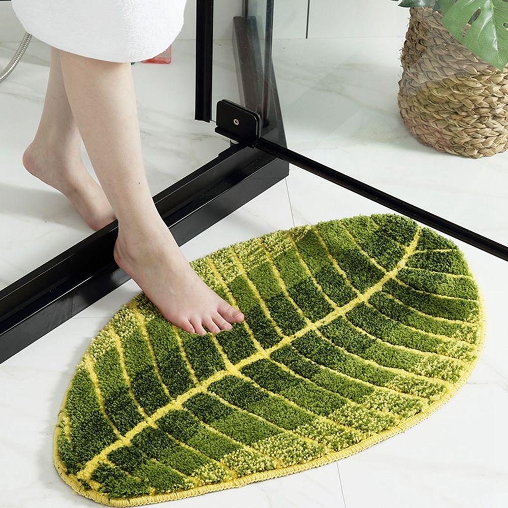 Thảm Chùi Chân Họa Tiết Lá Chuối Độc Đáo Trang Trí Nhà Bếp