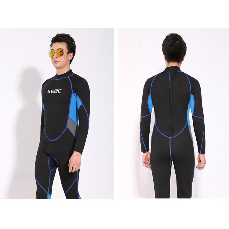 Bộ đồ lặn biển liền thân quần áo lặn dài tay ngắn tay cho nam POPO dày 3mm bộ đồ thợ lặn giữ nhiệt giữ ấm