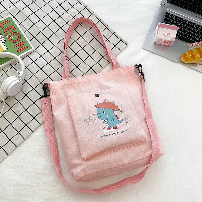 Túi Vải Canvas Đeo Vai Thời Trang Dành Cho Nữ