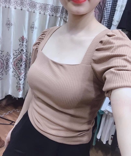 Áo phông tăm tay bồng siêu sang