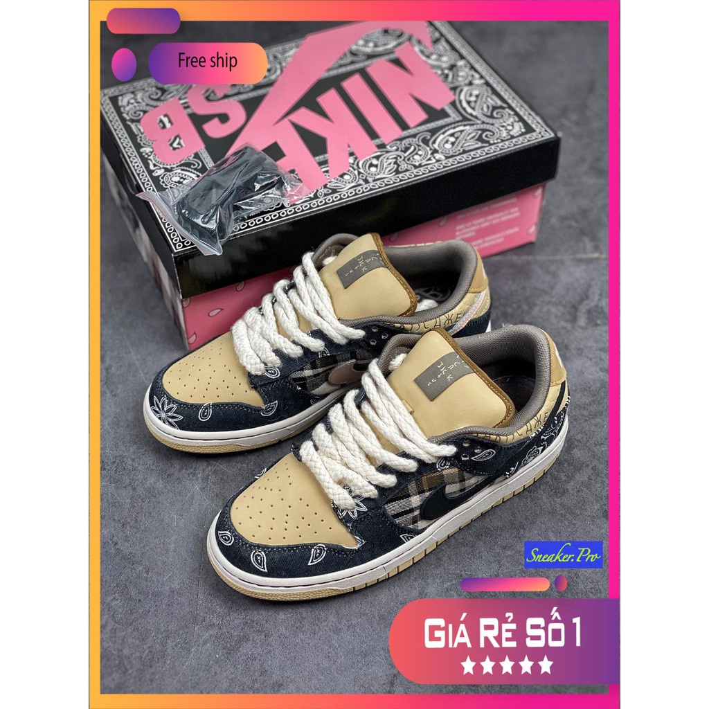 (FREESHIP+HỘP) Giày thể thao Air Jordan SB Dunk low cactus jack siêu phong cách, siêu đẹp cho nam nữ ..