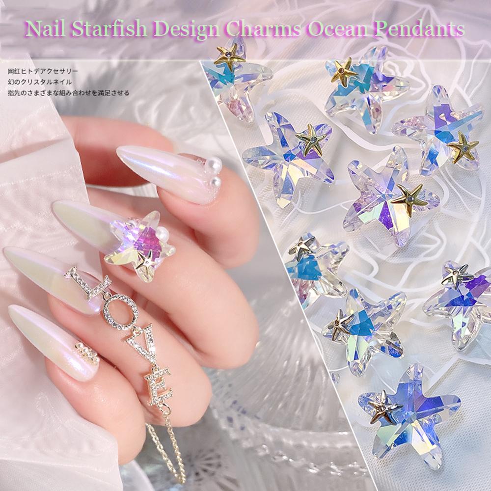 TWINKLE Set 5 Phụ Kiện Bươm Bướm 3D Lấp Lánh Đính Móng Nghệ Thuật