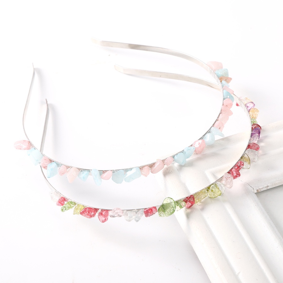 Băng đô cài tóc đính hạt đá nhiều màu phong cách Hàn Quốc cho nữ