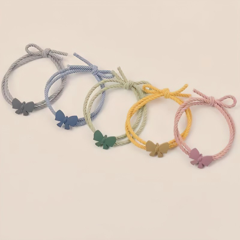 Dây Buộc Tóc Cao Su Thắt Nơ Phong Cách Hàn Quốc Thời Trang Cho Nữ