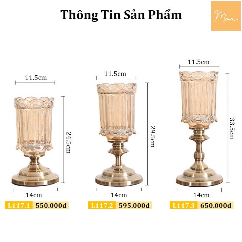 Lọ hoa pha lê cao cấp - L117