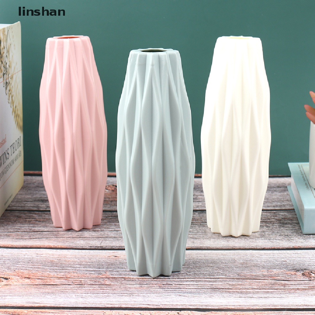 Bình Hoa Nhựa Màu Trắng Trang Trí Nhà Cửa