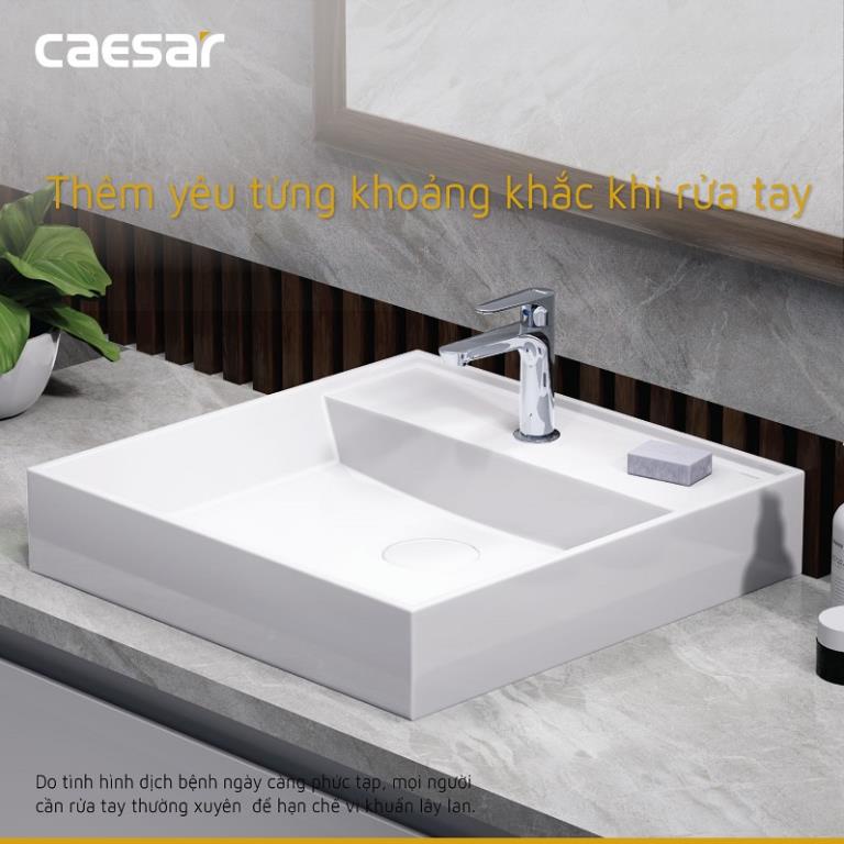 Vòi Lavabo Caesar B060C Lạnh, vòi chậu rửa mặt gật gù 1 đường nước, Cam kết chính hãng