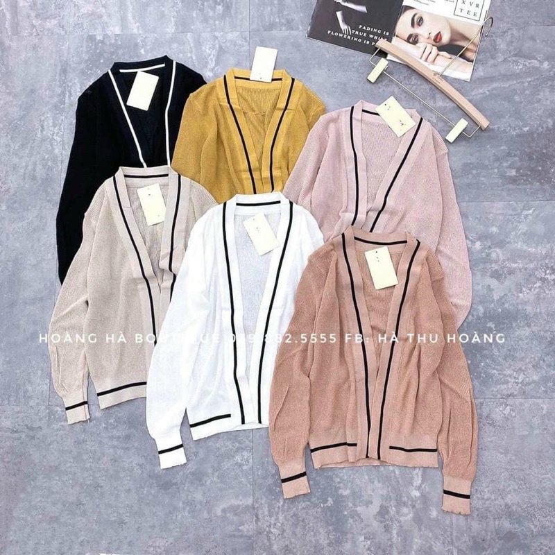HÀNG CAO CẤP - Áo khoác cardigan len mỏng viền qc - G0C | BigBuy360 - bigbuy360.vn