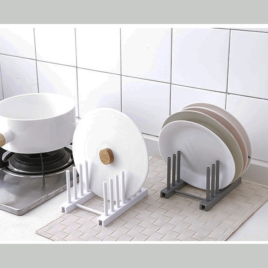 Kệ nhựa để chén dĩa tiện lợi hình chữ T