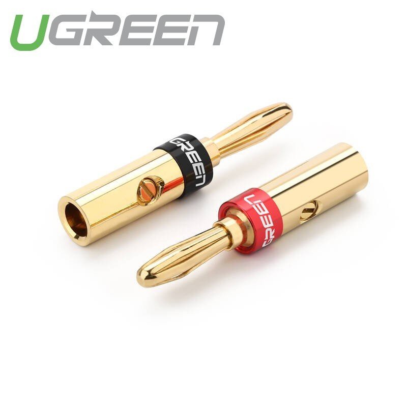 Bộ 4 rắc bắp chuối cho dây LOA/AMPLY mạ vàng 24k UGREEN 30513