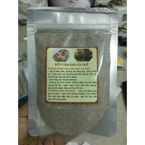 500gr Bột Cám gạo cà phê đắp mặt, tắm trắng