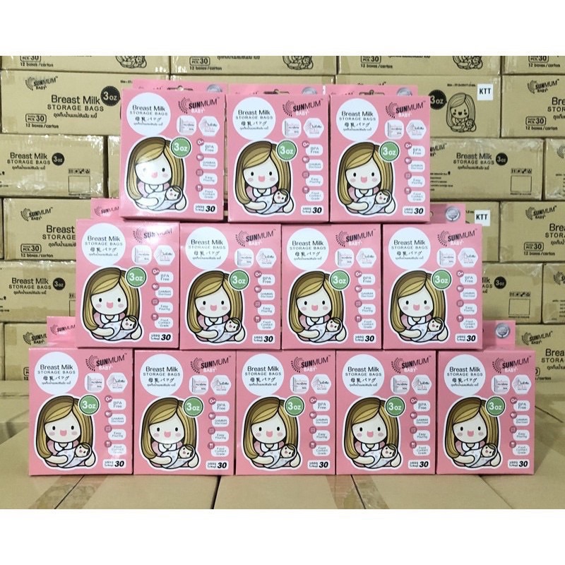 Túi trữ sữa SUNMUM 100ml mẫu mới 2021
