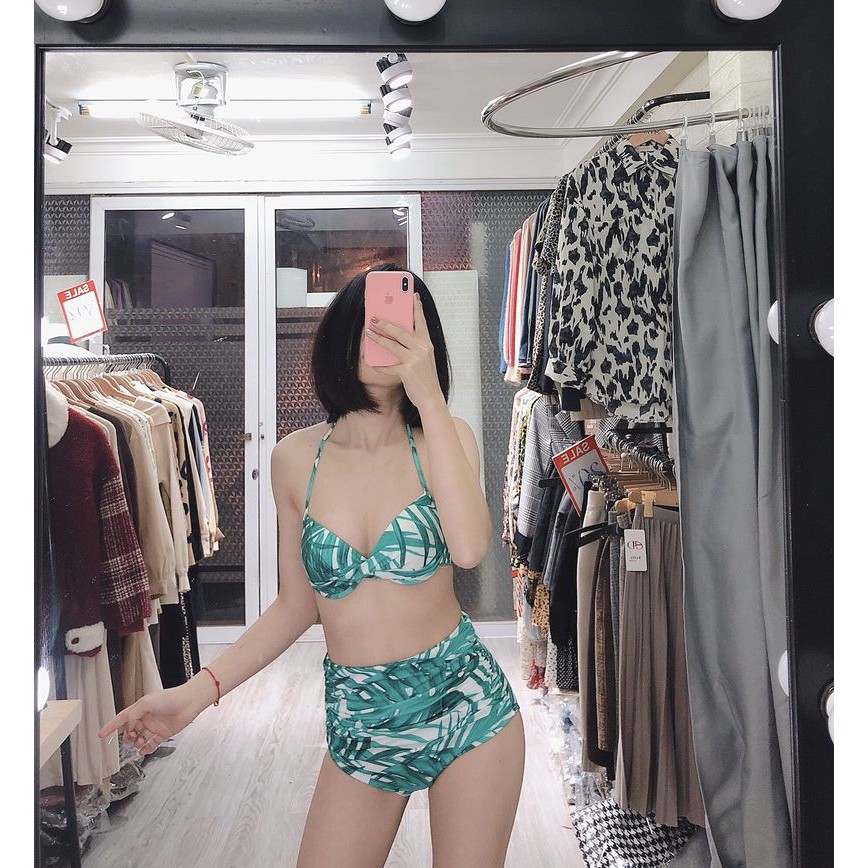 Bikini hai mảnh lá cọ cạp cao đẹp mặc đi biển đi bơi ( Hàng loại 1) | BigBuy360 - bigbuy360.vn