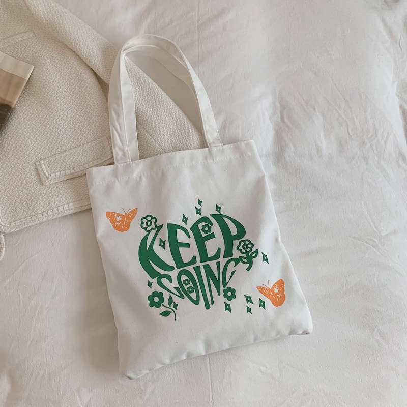 Túi Xách Nữ Vải Canvas In Hình Mới