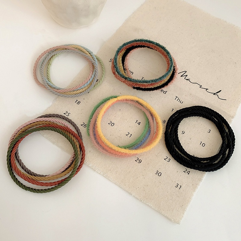 Bộ thun cột tóc kiểu dáng đơn giản nhiều màu sắc cho nữ