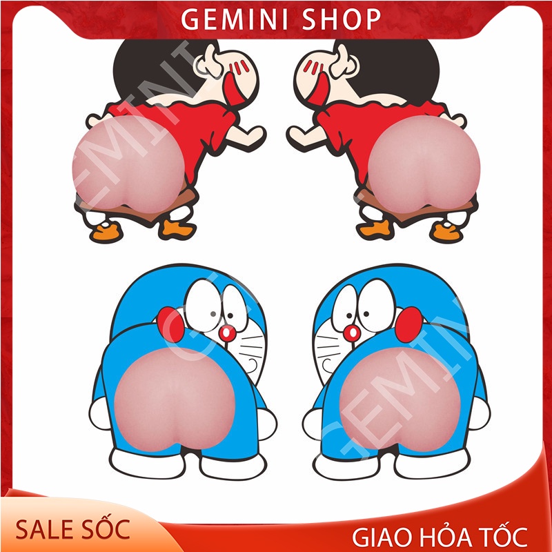 Miếng Sticker Chặn Cửa Hình Mông Silicon Dán Lưng Điện thoại Chống Va Đập Tủ Cửa Ôtô GEMINI SHOP mã MDC