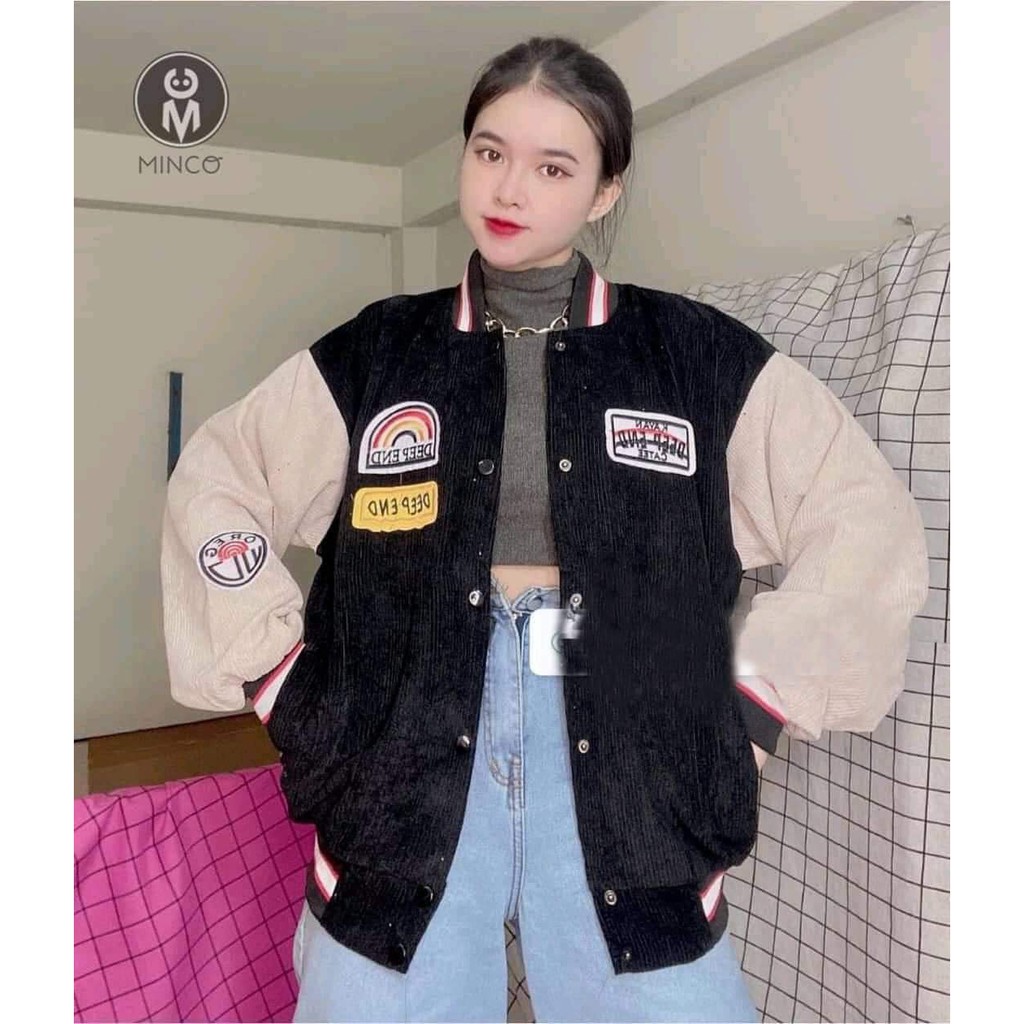 Áo Khoác Nữ, Áo Bomber Nhung Tăm Nam Nữ Hình Cầu Vồng Mầu Sắc Trẻ Trung | BigBuy360 - bigbuy360.vn