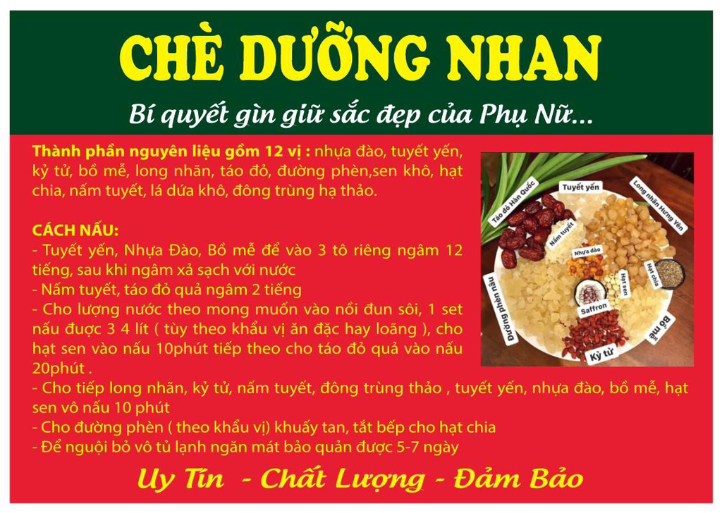 [Mã 77FMCGSALE1 giảm 10% đơn 250K] Set nấu chè dưỡng nhan túi 400gr 12 vị nấu 10-15 chai 330ml | BigBuy360 - bigbuy360.vn