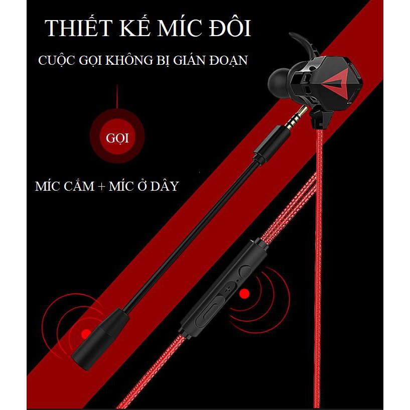 Tai nghe Gaming có mic G901 Jack 3.5mm; tai nghe chơi pubg, game mobile...