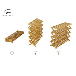 Kệ để giày gấp gọn bằng tre