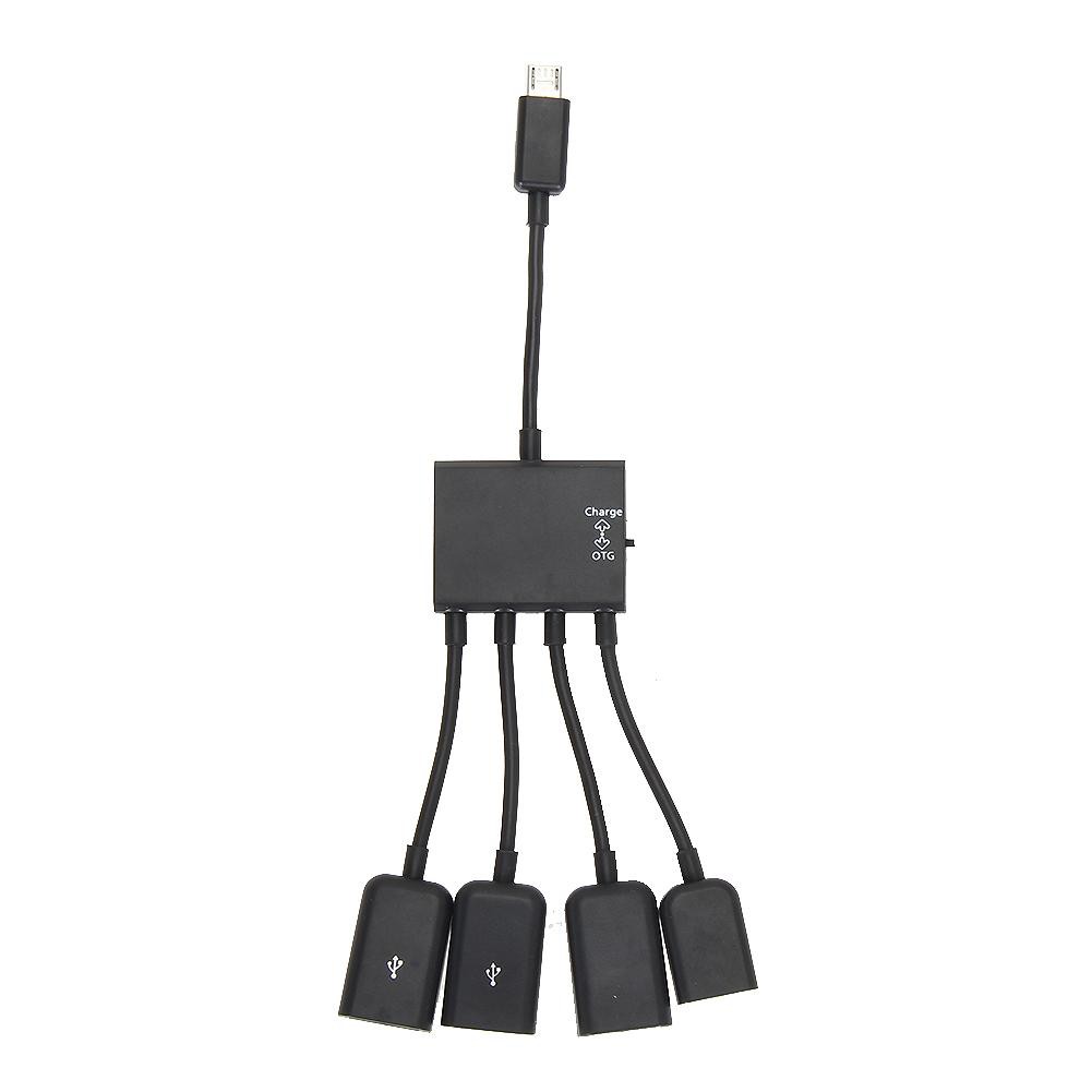 Cáp sạc 4 cổng Micro USB OTG HUB cho Samsung điện thoại Android PC