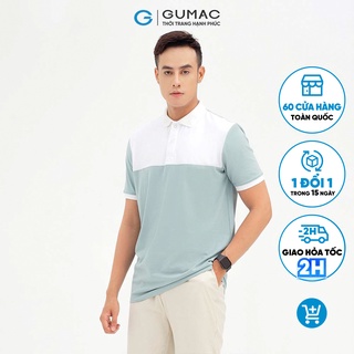 Áo polo nam thời trang GUMAC thiết kế phối màu ATNB551 - chất liệu cotton 2 chiều