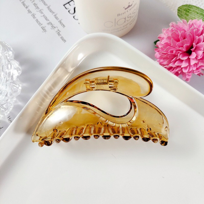 Kẹp Tóc Acrylic Trong Suốt Phong Cách Hàn Quốc Cho Nữ