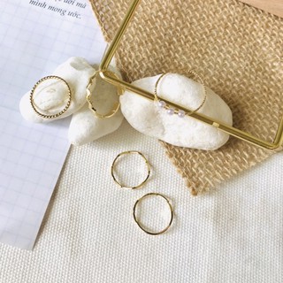 Nhẫn bộ mảnh Hàn Quốc (5 chiếc ) DOTIEE