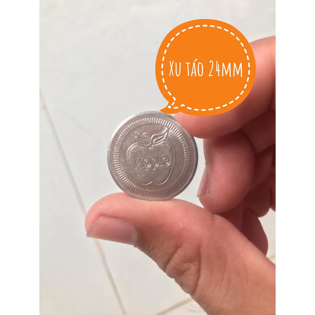 Xu thẻ game 24mm combo 100 thẻ xu táo qua sử dụng 95-99%