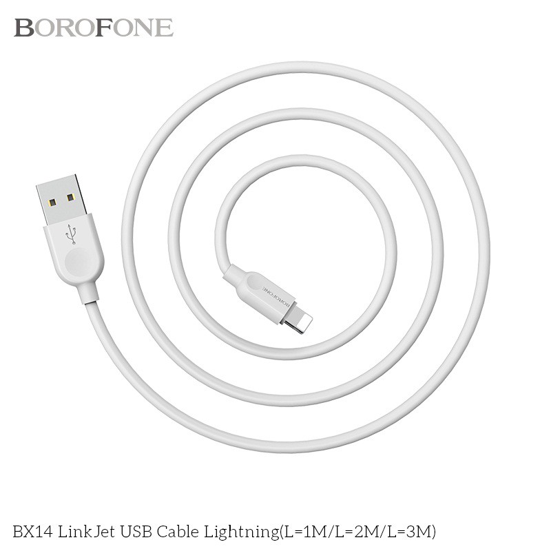 Cáp sạc Borofone BX14 Lightning ✓ Chính Hãng - Cáp Iphone