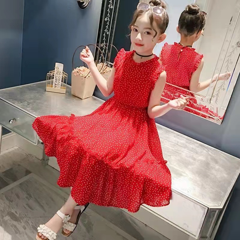 Bộ Đồ Thời Trang Mùa Hè Kiểu Phương Tây Thiết Kế Mới 2022 4-13 Tuổi Cho Bé Gái
