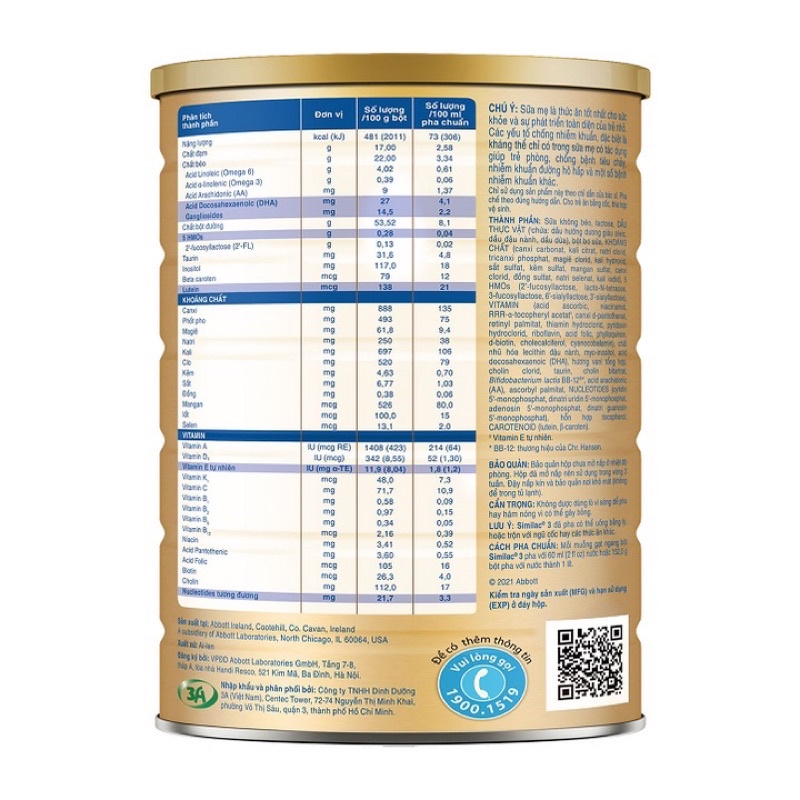 Sữa bột Similac HMO 3 1.7kg