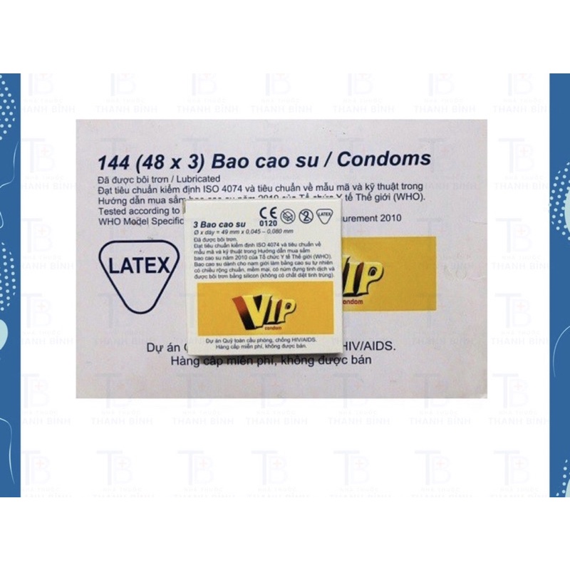 Bao Cao Su VIP giá rẻ dùng cho gia đình Không Mùi Không Dị Ứng