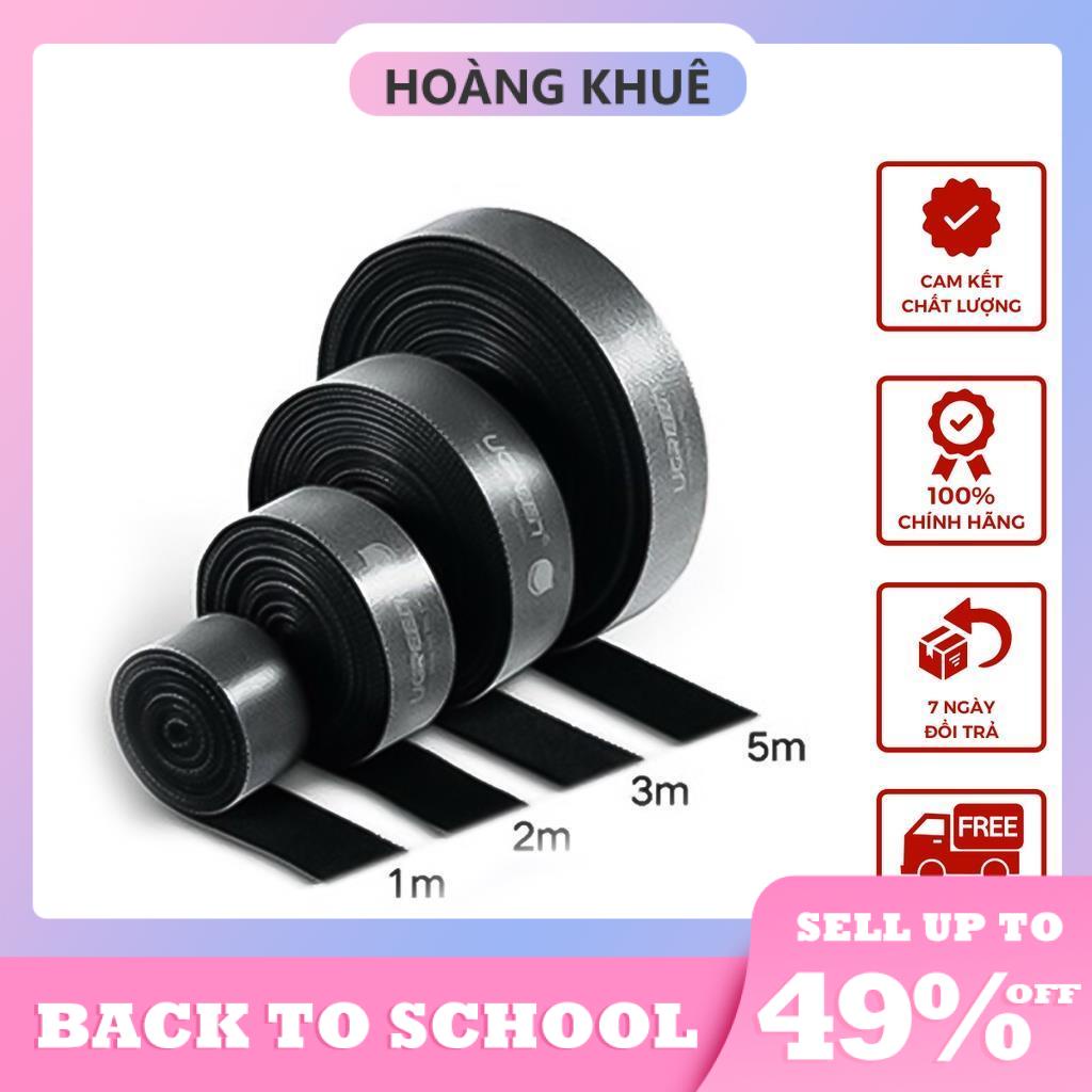 Dây dán Velcro tiện dụng đa năng màu xám dài 1-5m UGREEN LP124