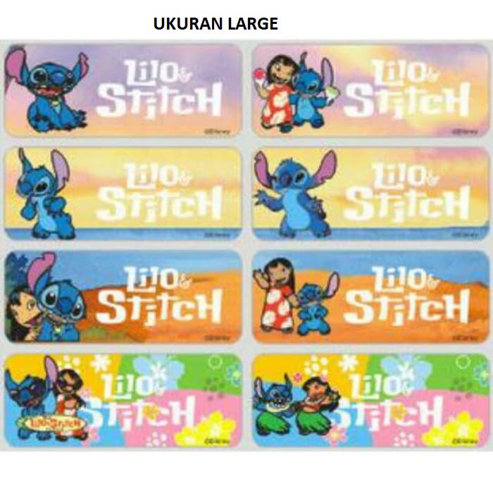 Nhãn Dán Tên Chống Thấm Nước Hình Lilo And Stitch Đáng Yêu