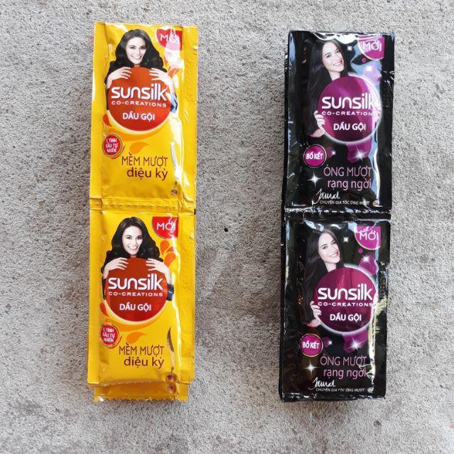 12 Gói Dầu gội Sunsilk óng mượt rạng ngời 6g