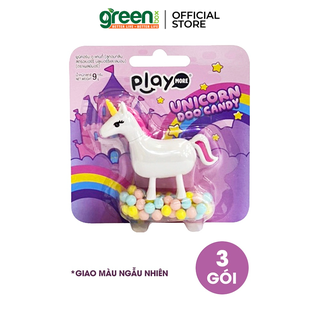 Hộp 3 bộ kẹo đồ chơi Unicorn Doo Playmore 9g